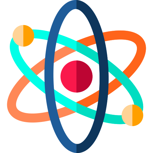 Atom icon for free physics calculators
